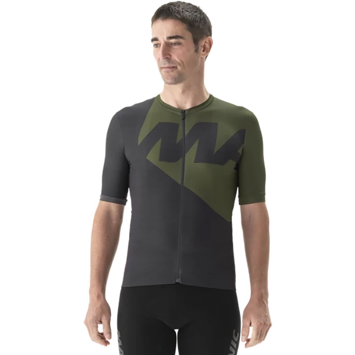 Image of Mavic Aksium Graphic Jersey - Men's Carbone/Olive, S