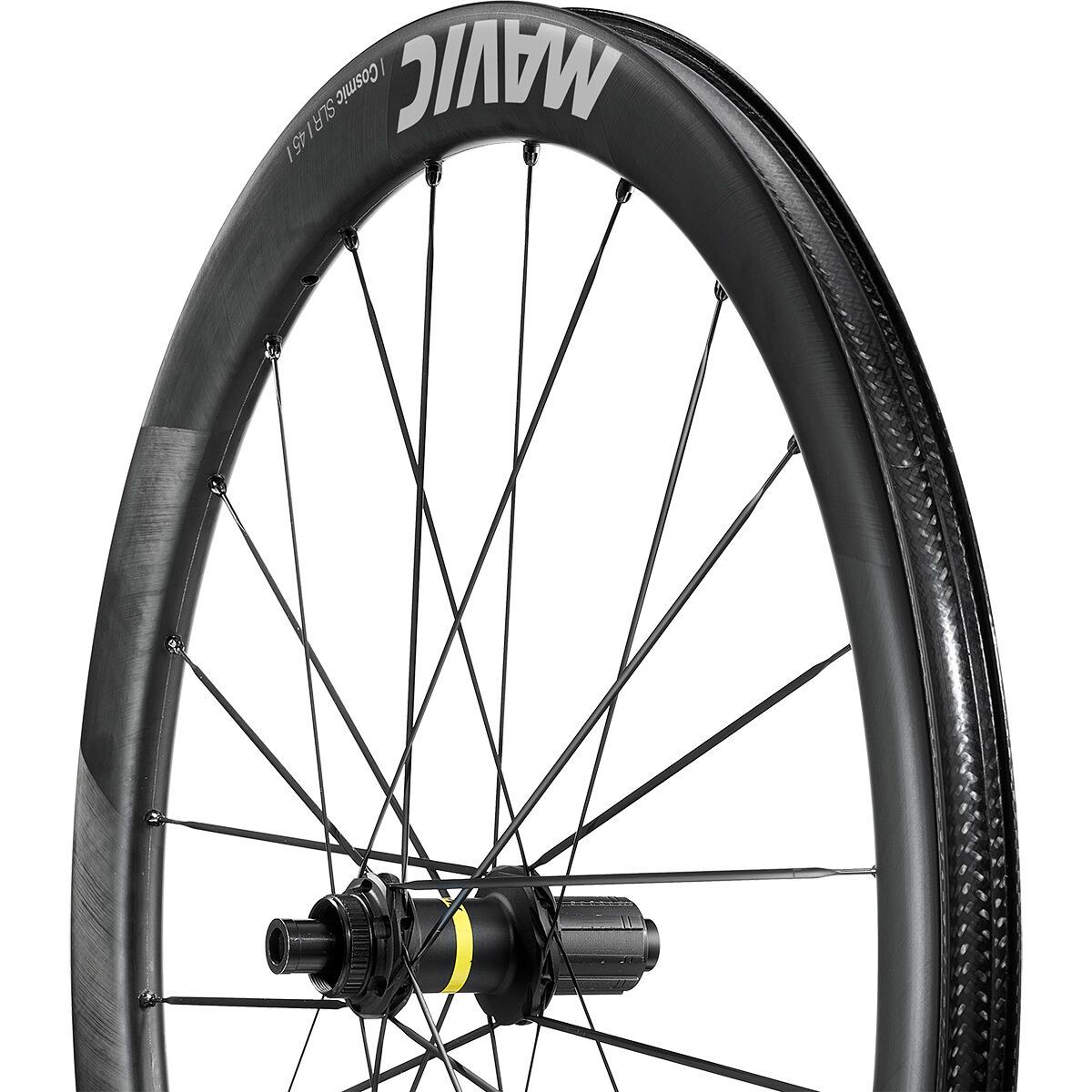 Image of Mavic Cosmic SLR 45 23i Carbon Wheel Black, Front, 12x100mm