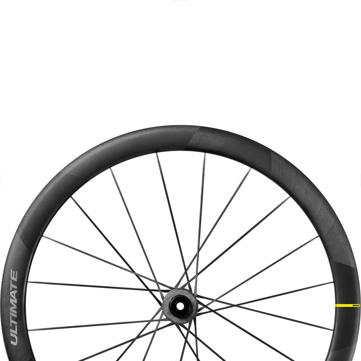 Image of Mavic Cosmic Ultimate UST Carbon Wheel Black, Front, 12x100mm