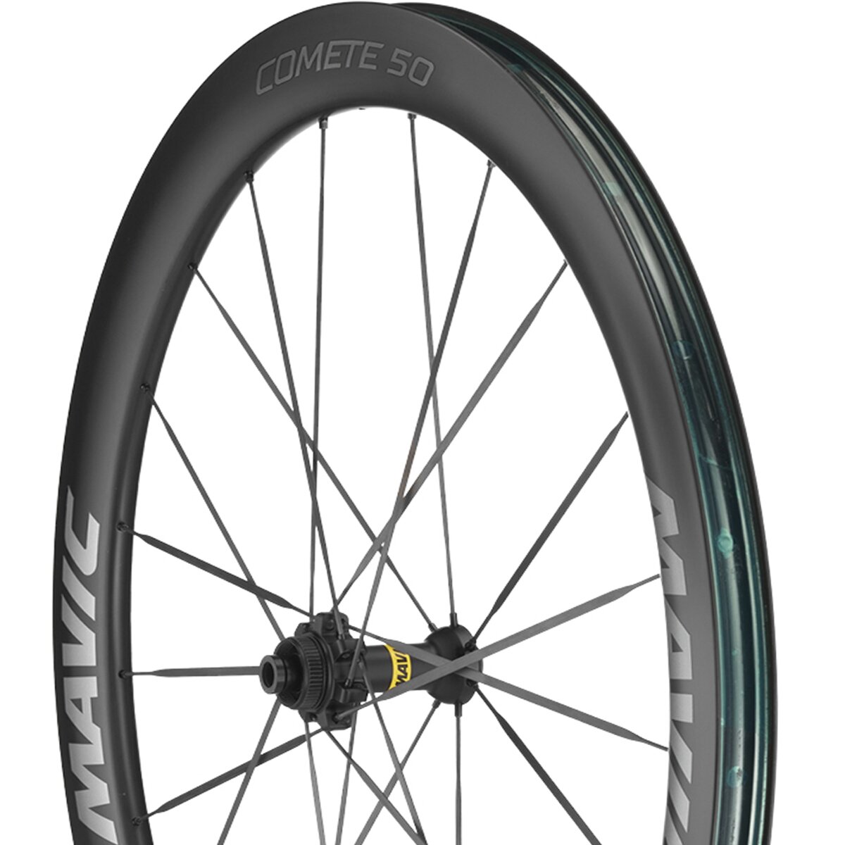 Image of Mavic Comete 50 CL Wheel Black, Front, 12x100