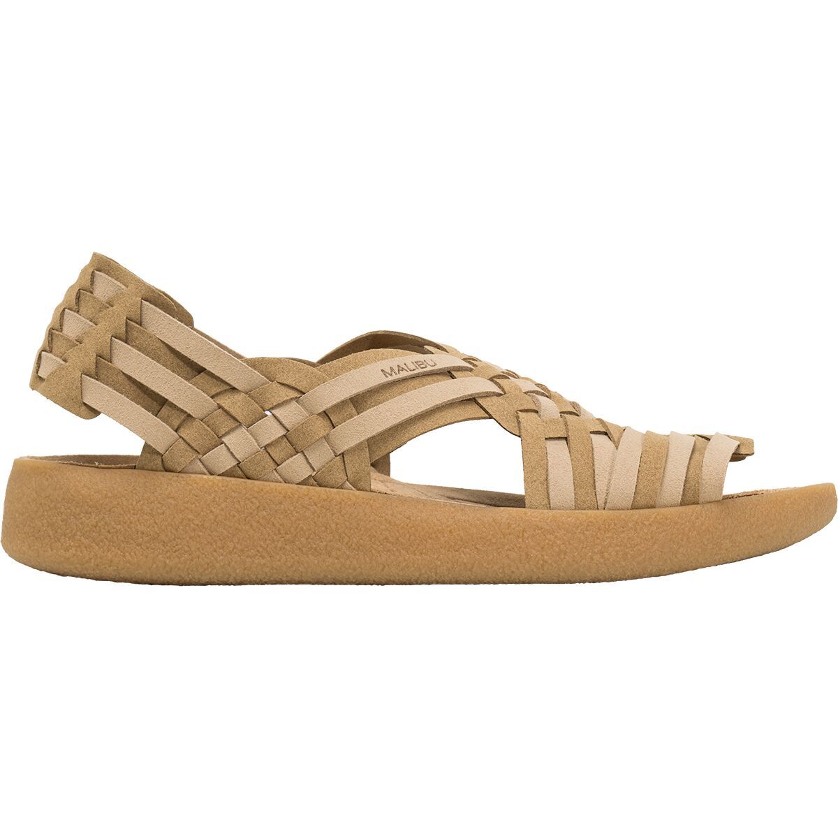 Image of Malibu Sandals Canyon Suede Vegan Leather Rub Sandal Beige/Coyote/Tan, Mens 12.0