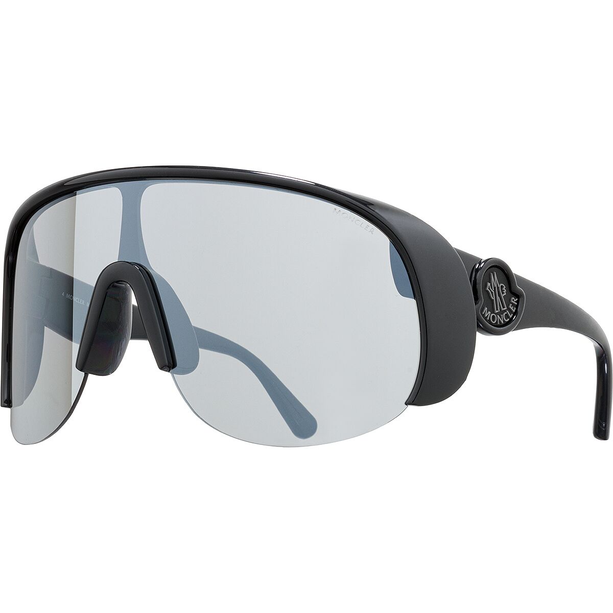 Pre-owned Moncler Grenoble Phantom Shield Sunglasses In Shiny Black/smoke