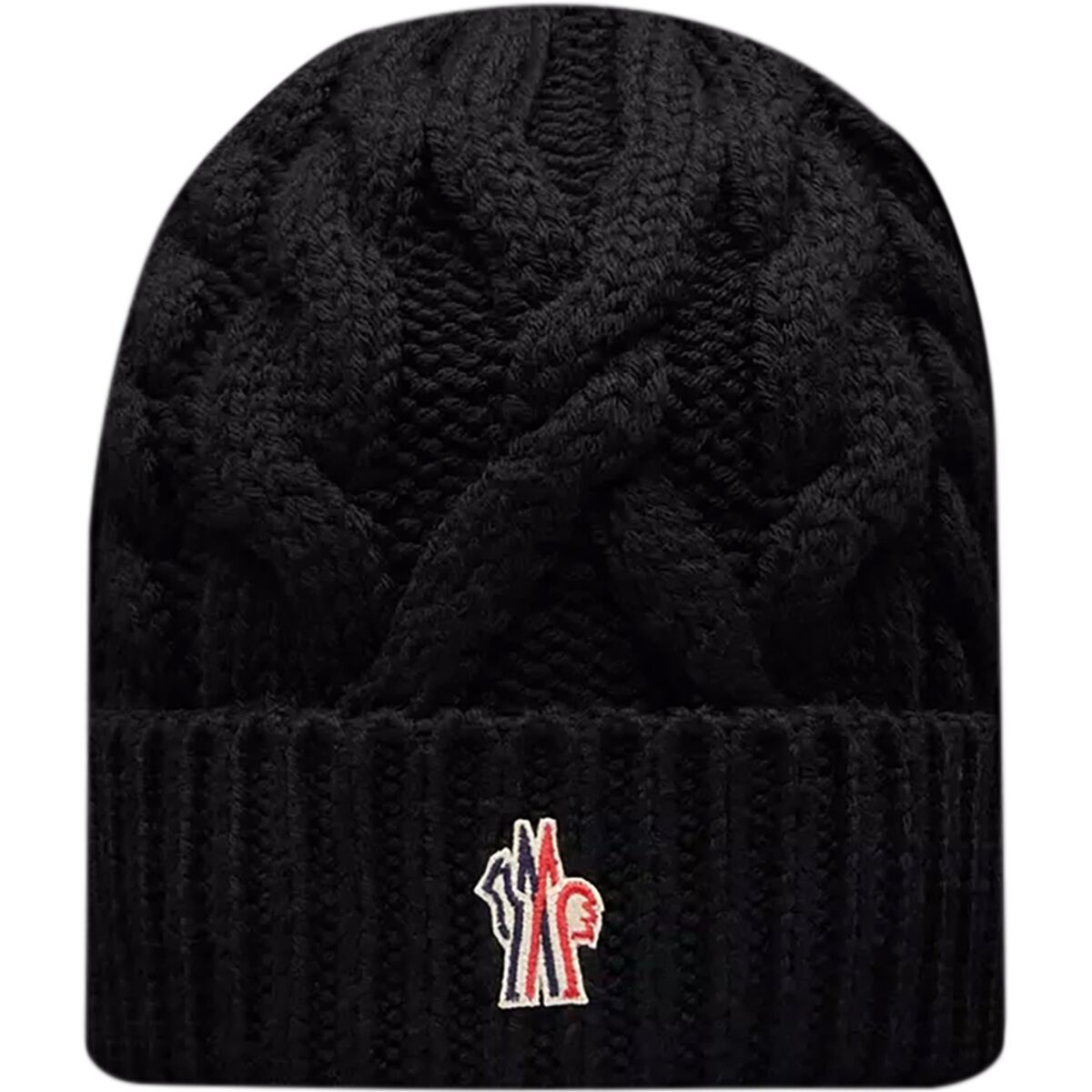 Шерстяная шапочка Moncler Grenoble из кабельной вязки - Женская