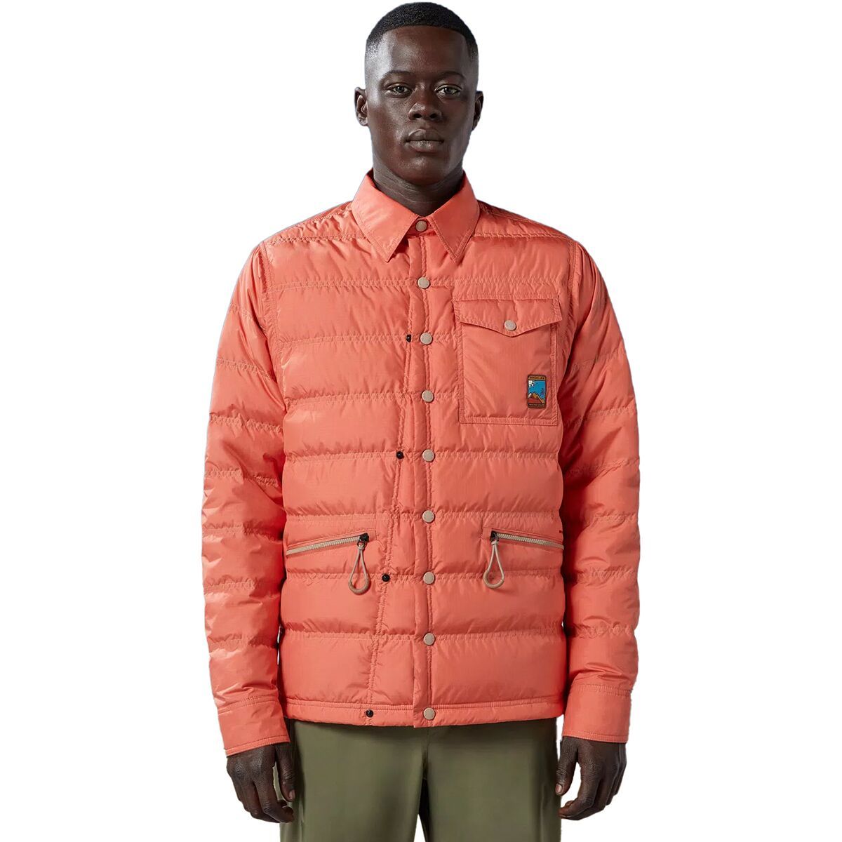 Moncler Grenoble Lavachey Shirt Jacket - Men's Bright Orange, 4