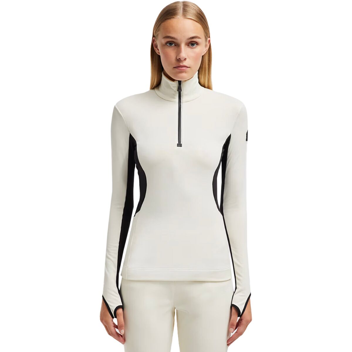 Moncler Grenoble Moncler Grenoble Half-Zip Turtleneck Baselayer Top - Women's Natural, L