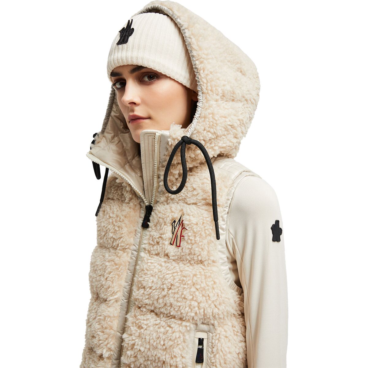 Moncler Grenoble Insulated Teddy Fleece Full-Zip Vest