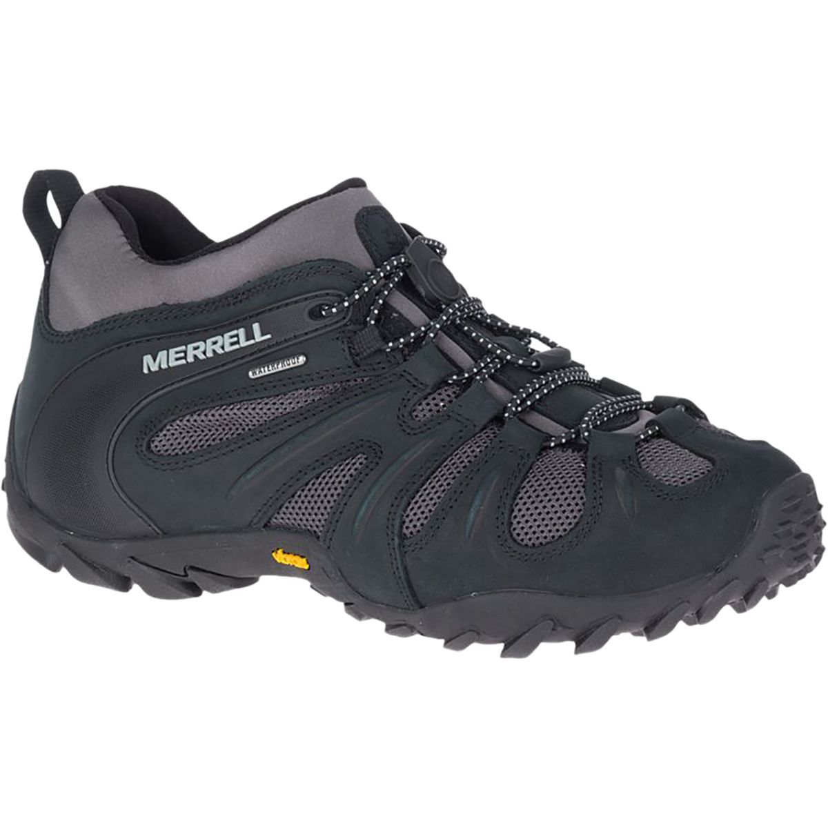 Merrell Chameleon 8 Stretch Waterproof Hiking Shoe - Men's Black/Grey, 8.5