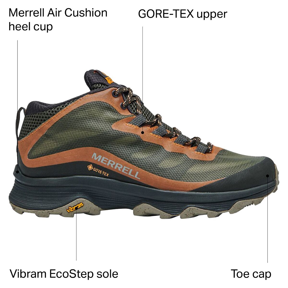 Men's Moab 3 Mid GORE-TEX® Hiking Boots | Merrell