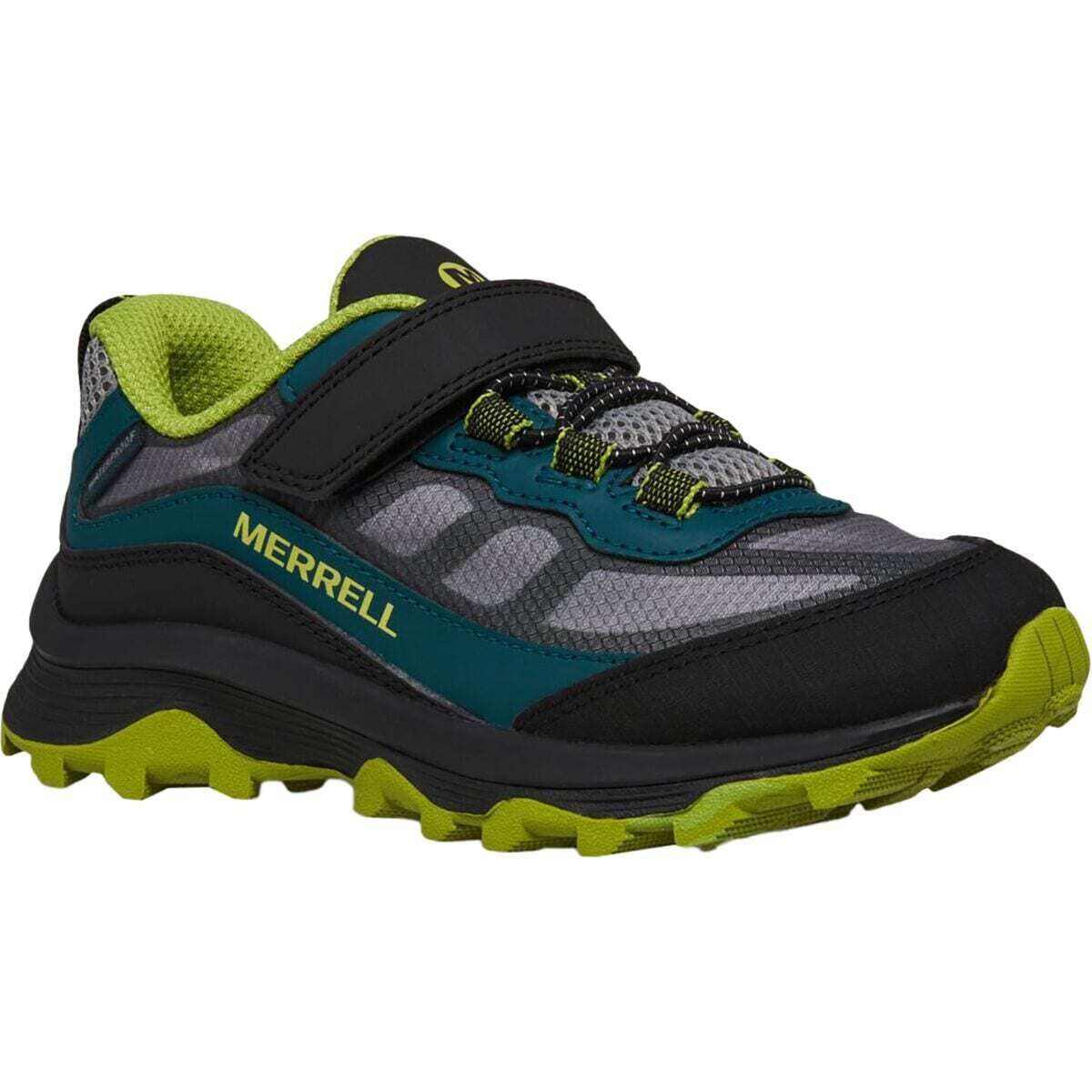 Merrell Moab Speed Low A/C Waterproof Shoe - Kids' Deep Green/Black, 10.5