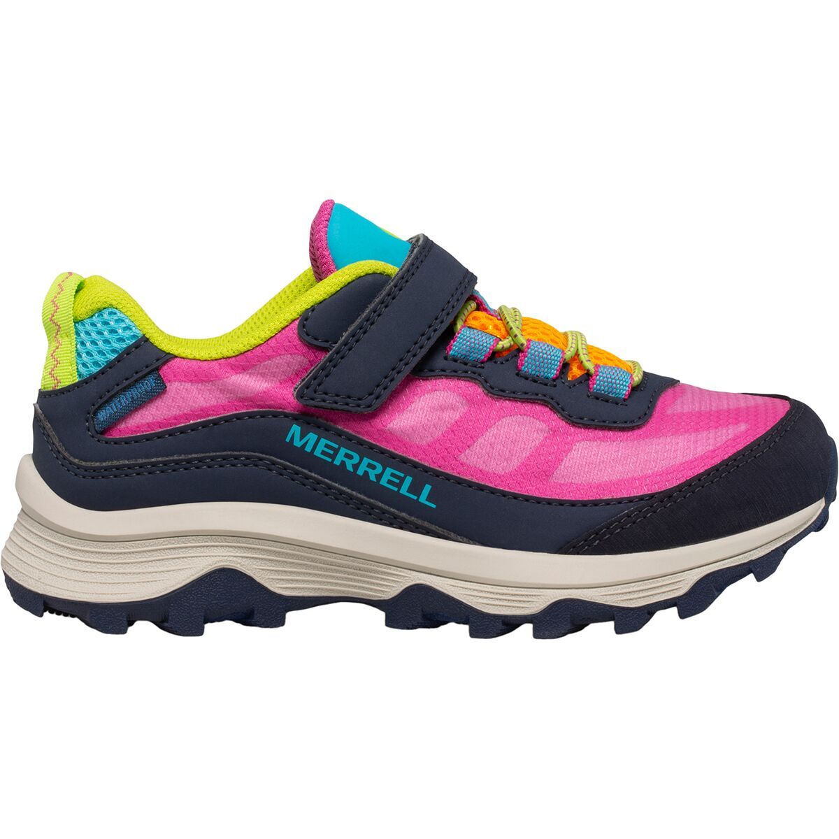 Merrell Moab Speed Low A/C Waterproof Shoe - Kids' Navy/Multi, 12.0