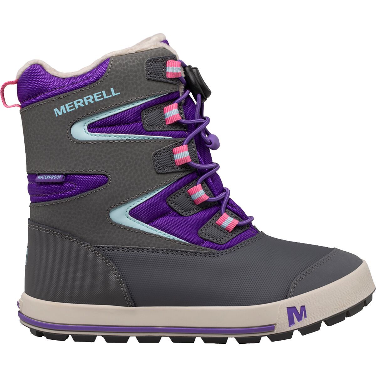 Merrell Snow Bank 3.0 Waterproof Boot - Kids' Ultra Violet/Grey, 1.0