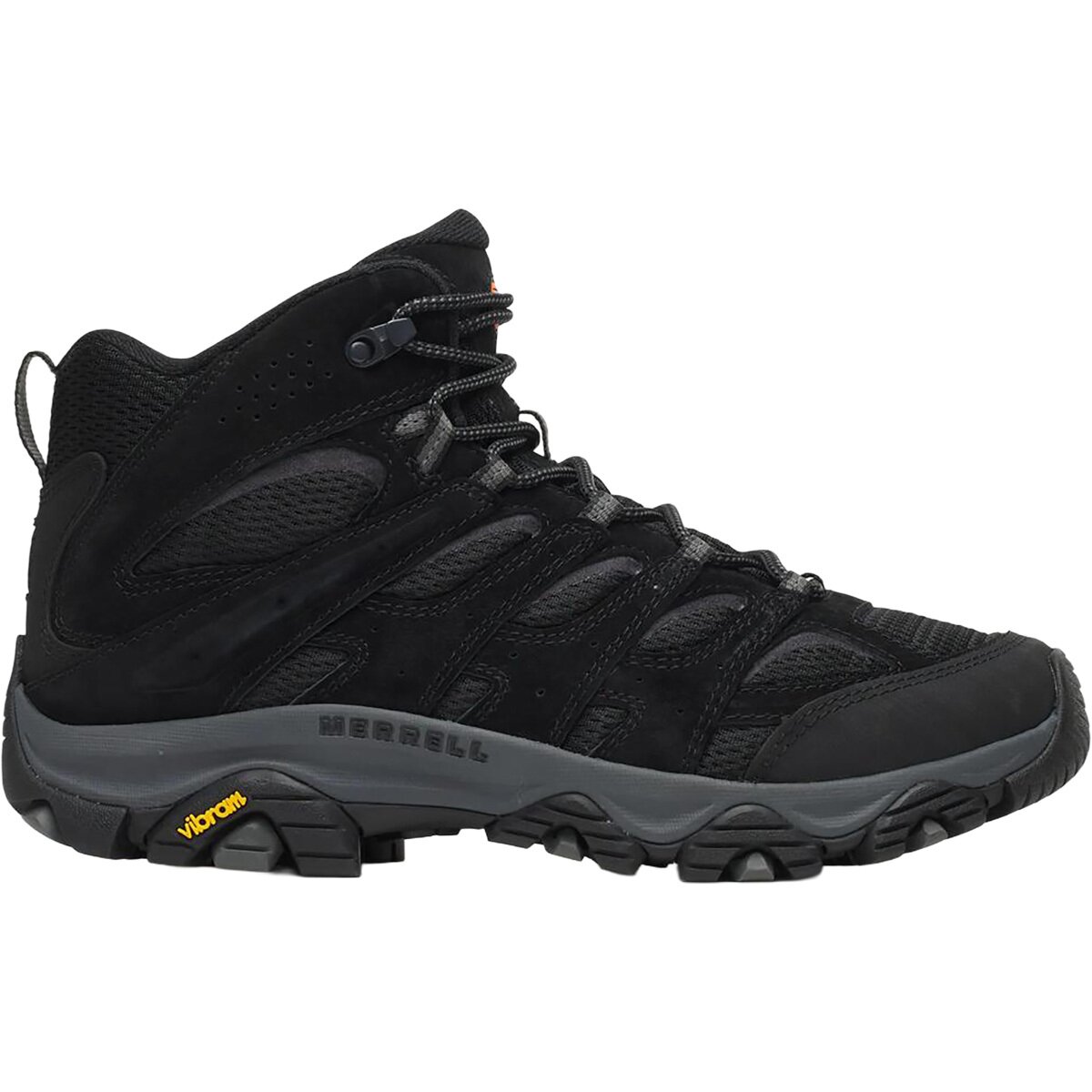 Image of Merrell Moab 3 Mid Hiking Boot - Wide - Men's Black Night, 13.0