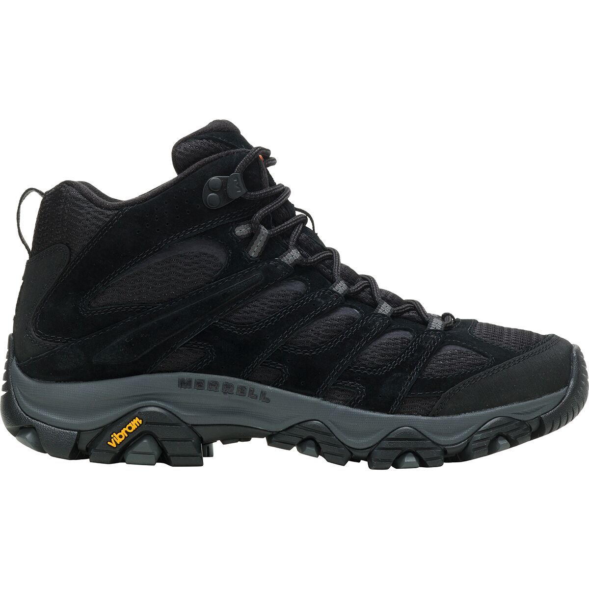 Image of Merrell Moab 3 Mid Hiking Boot - Wide - Men's Black Night, 10.0