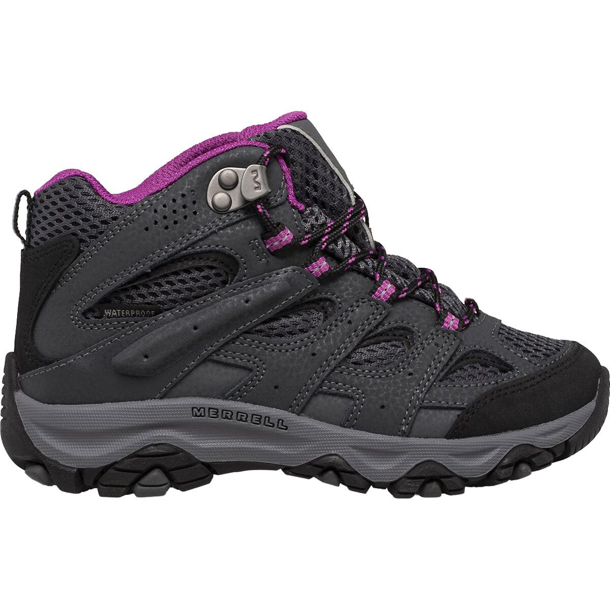 Merrell Moab 3 Mid Waterproof Hiking Shoe - Kids' Granite, 3.0