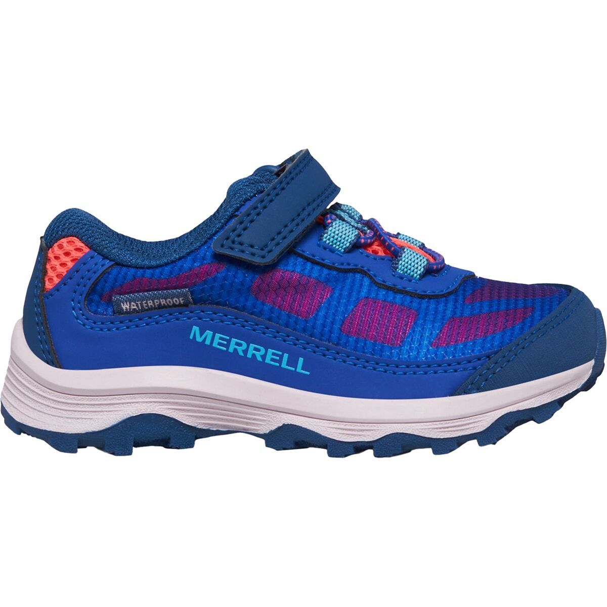 Merrell Moab Speed Low A/C Waterproof Shoe - Toddlers' Blue/Berry/Turquoise, 5.0