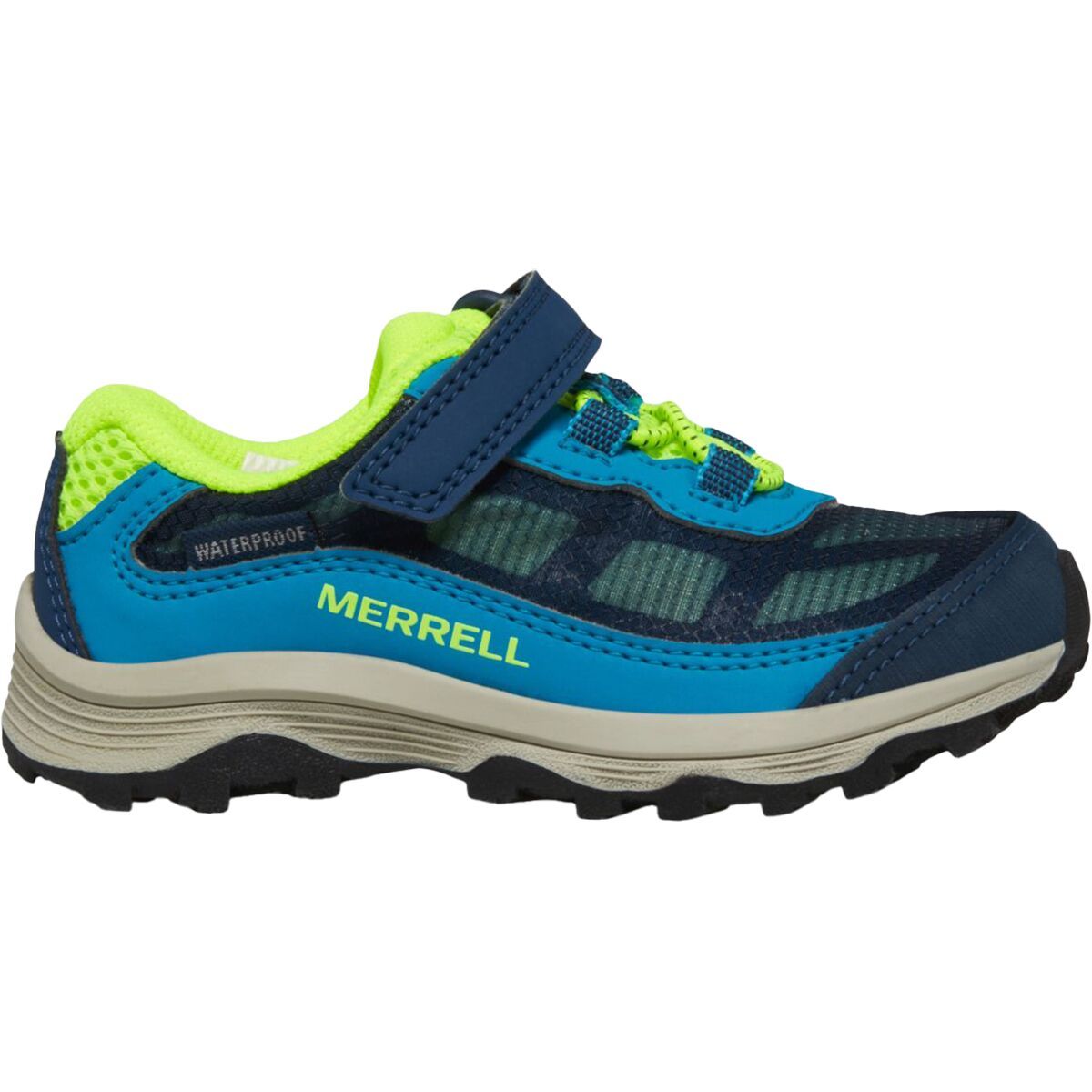 Merrell Moab Speed Low A/C Waterproof Shoe - Toddlers' Navy/Hi Viz, 6.5