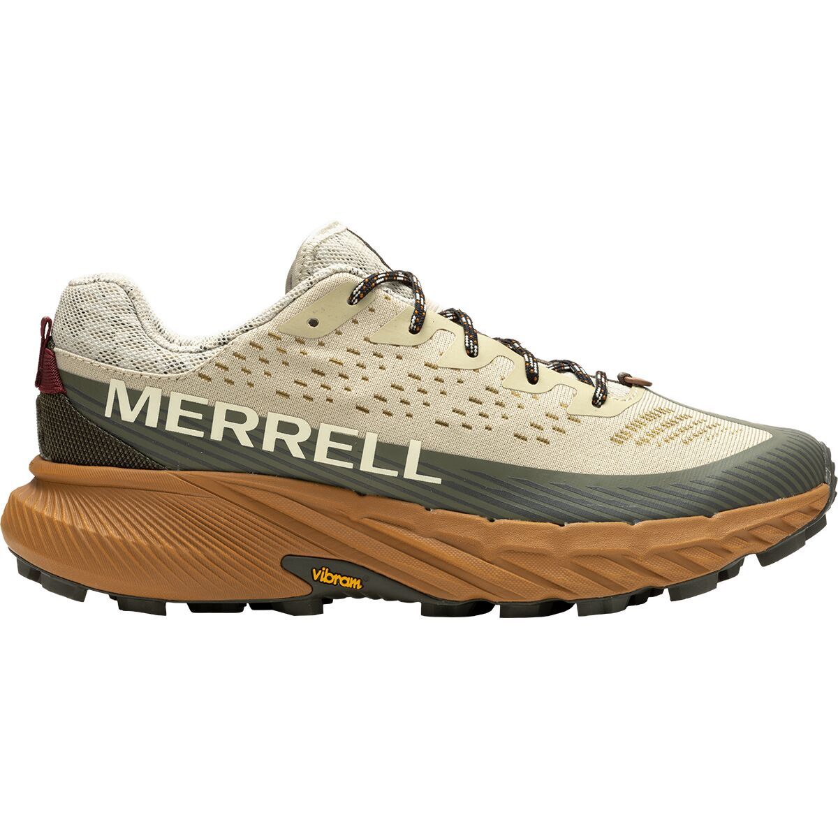 Merrell Agility Peak 5 Shoe - Men's Oyster/Olive, 10.5