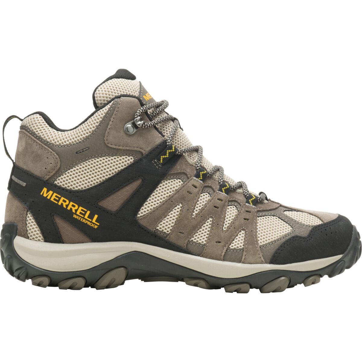 Merrell Accentor 3 Mid WP Hiking Shoe - Men's Boulder/Old Gold, 7.0