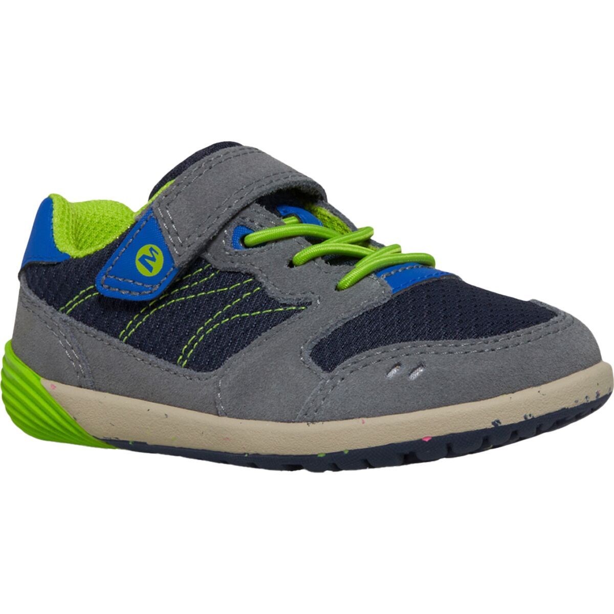 Merrell Bare Steps A83 Sneaker - Toddler Boys' Navy/Green, 5.0