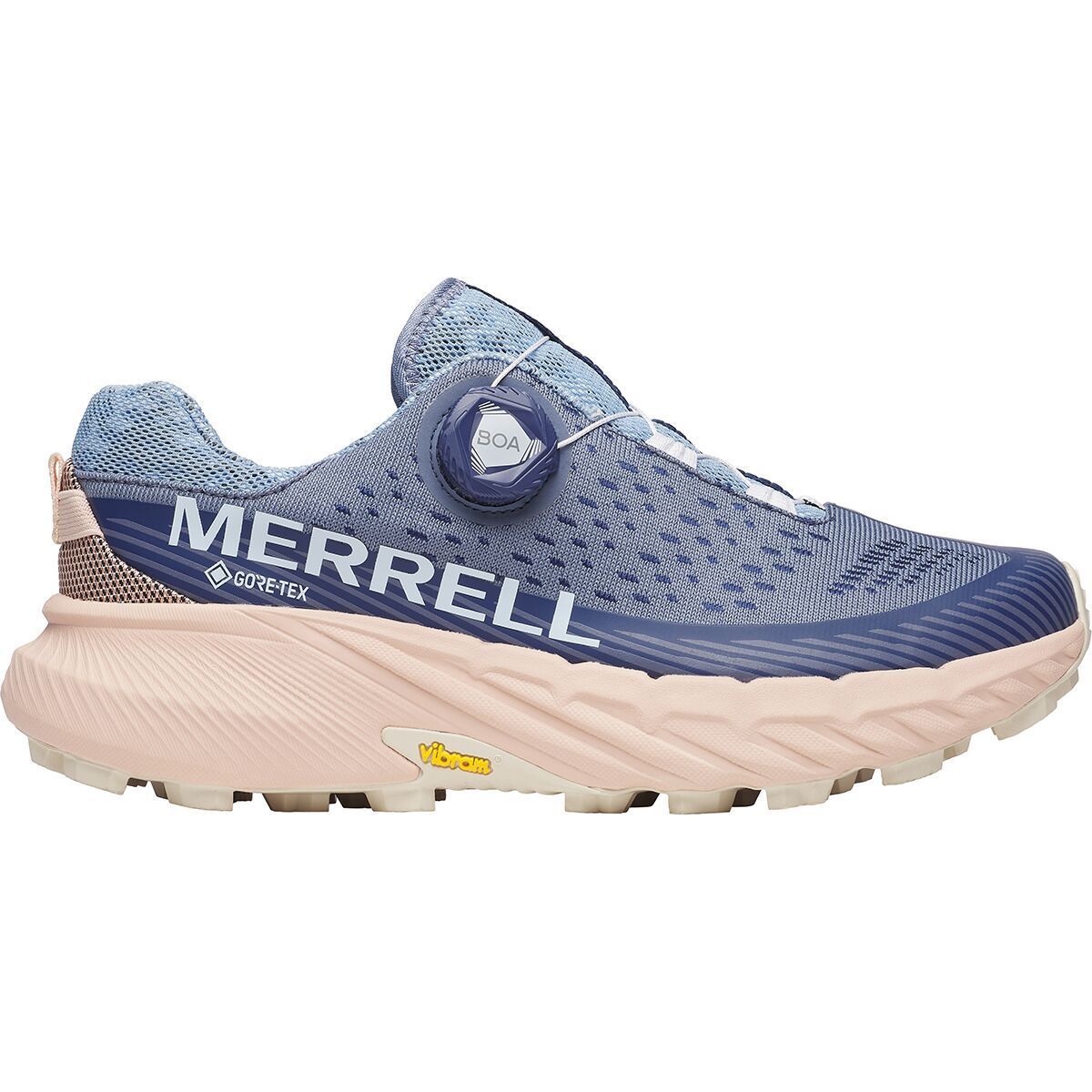 Image of Merrell Agility Peak 5 BOA GORE-TEX Trail Running Shoe - Women's Indigo/Pink Salt, 7.0