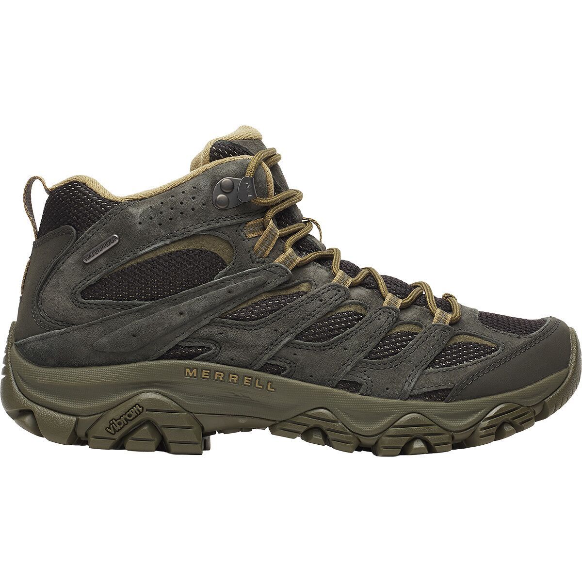 Image of Merrell Moab 3 Mid Waterproof Hiking Boot - Men's Black/Beluga, 10.0