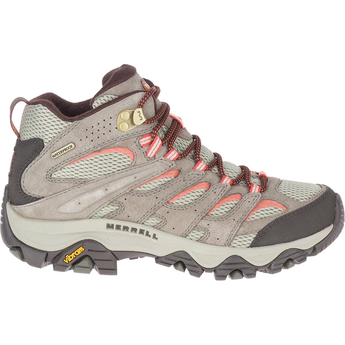Image of Merrell Moab 3 Mid Waterproof Hiking Boot - Wide - Women's Bungee Cord, 10.0