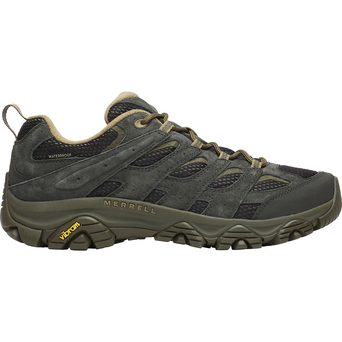 Image of Merrell Moab 3 Waterproof Hiking Shoe - Men's Black/Beluga, 10.0