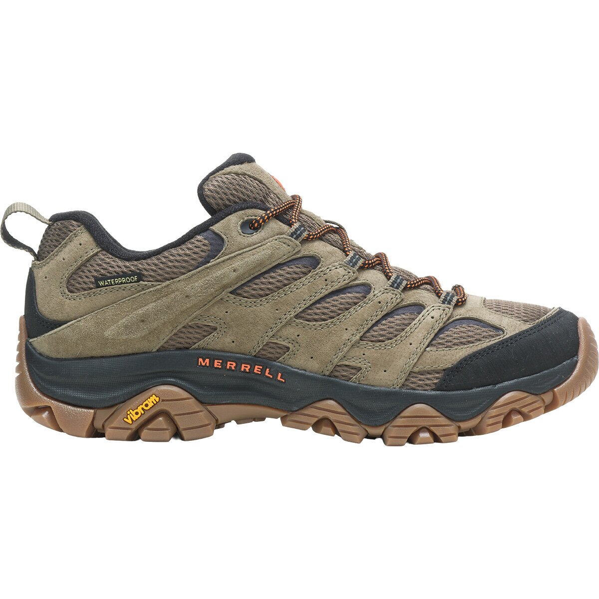 Image of Merrell Moab 3 Waterproof Hiking Shoe - Men's Olive/Gum, 11.0