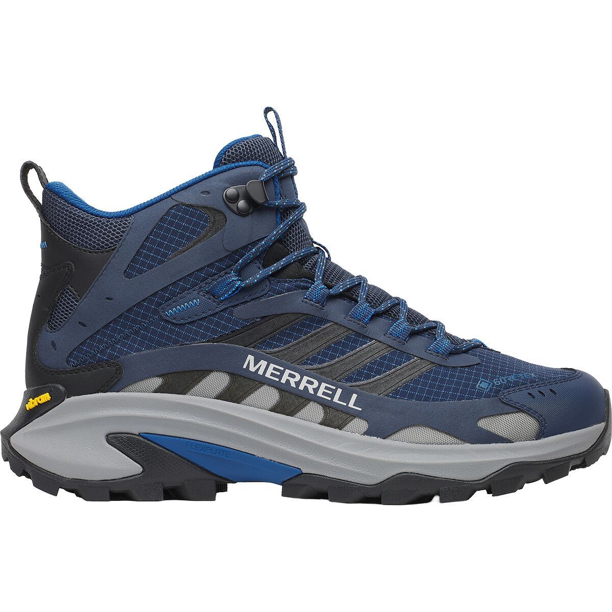 Image of Merrell Moab Speed 2 Mid GTX Hiking Shoe - Men's Navy Night, 11.5
