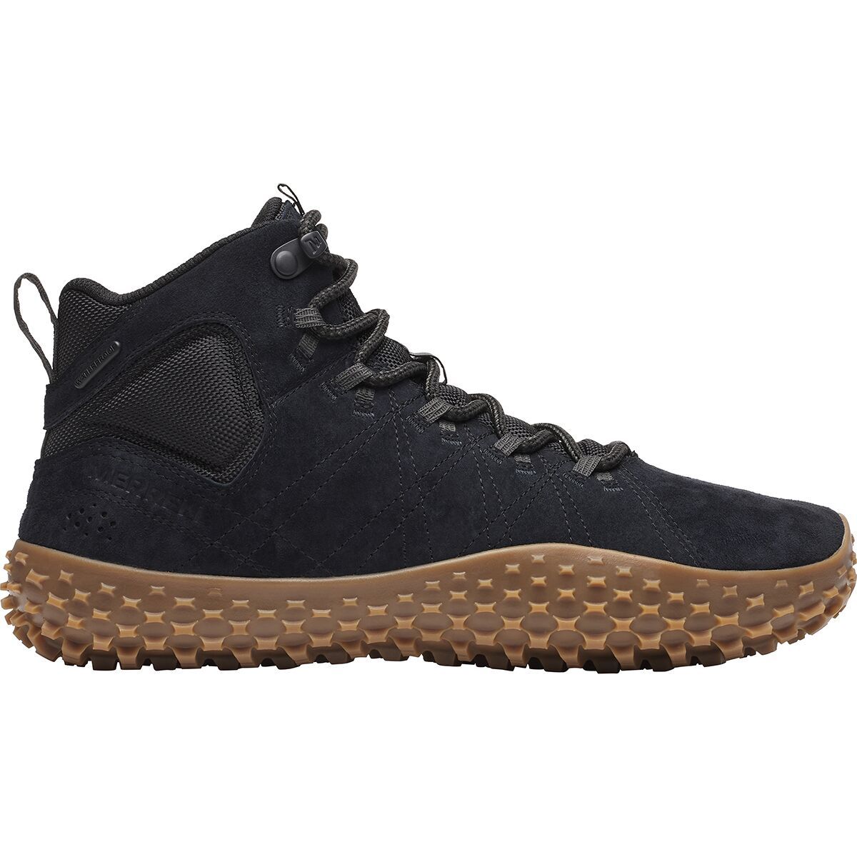 Image of Merrell Wrapt Mid WP Shoe - Men's Black/Gum, 9.0
