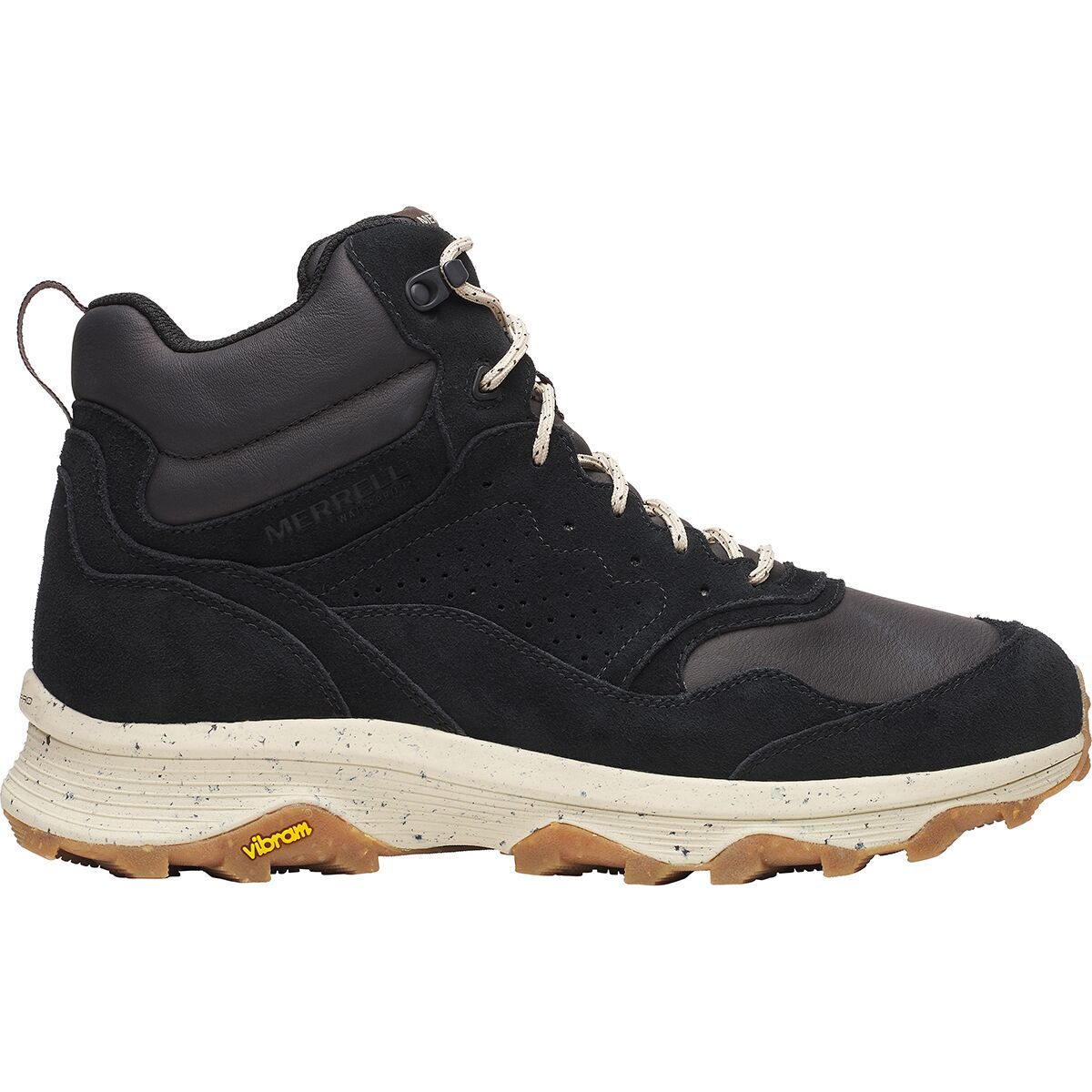 Image of Merrell Speed Solo MXD Mid WP Hiking Boot - Men's Black/Darkmoss, 8.5