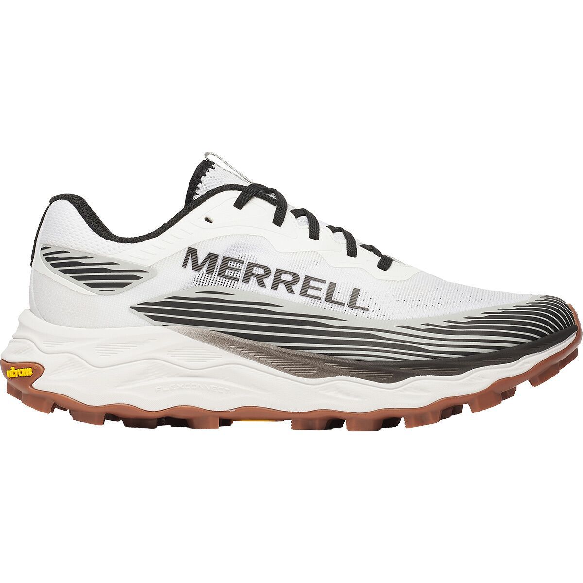 Image of Merrell Agility Peak 6 Trail Running Shoe - Men's White/Black, 10.0