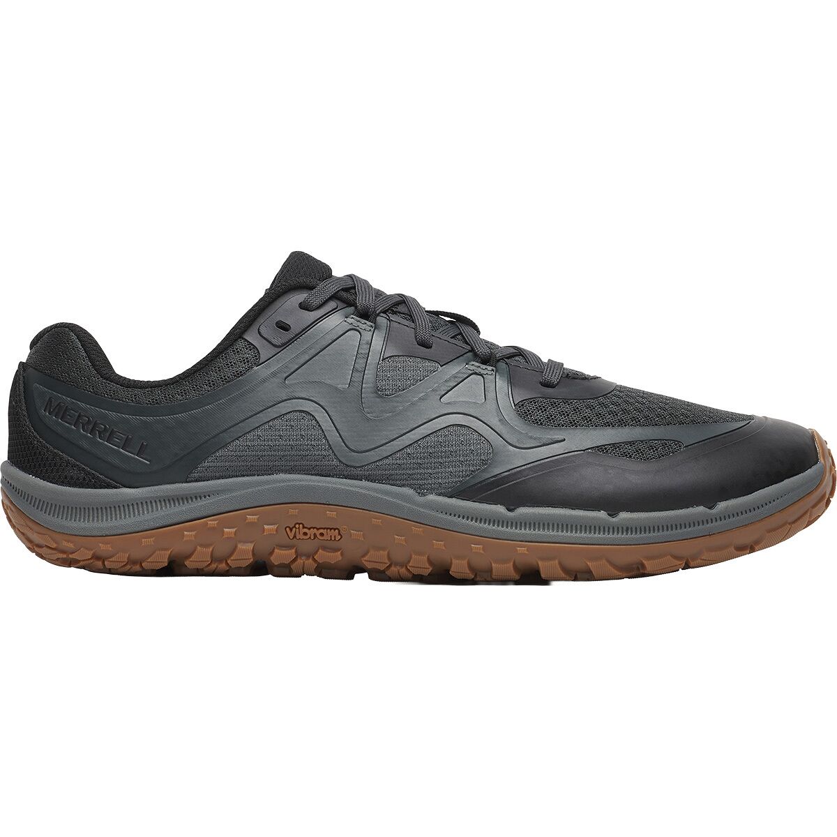 Image of Merrell Trail Glove 8 Running Shoe - Men's Black/Gum, 9.5