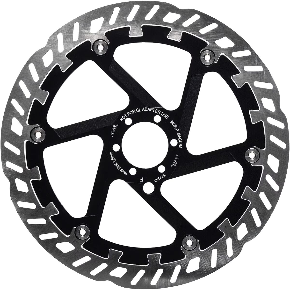 Image of Magura USA MDR-P Disc Brake Rotor Black/Silver, 180mm