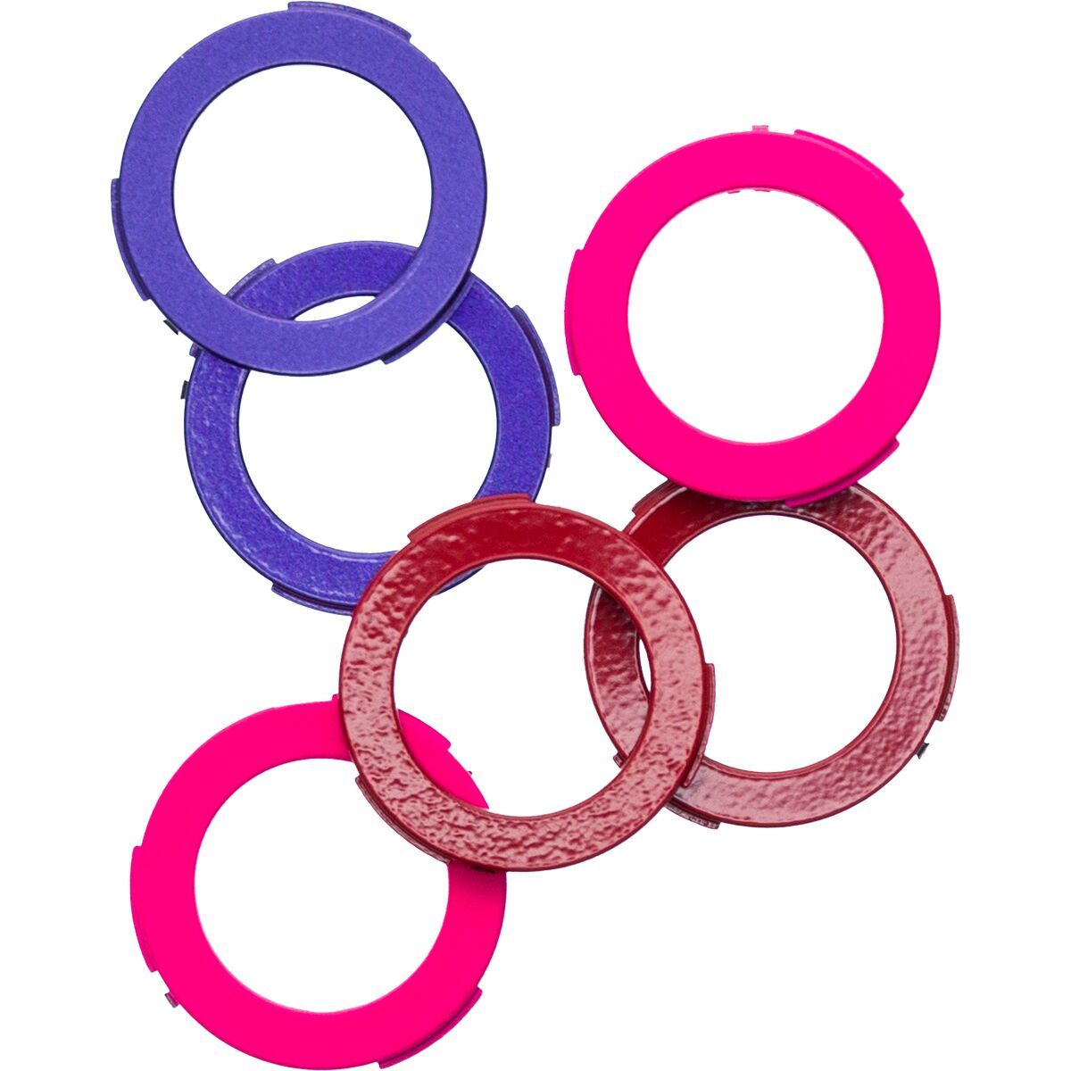 Image of Magura USA 2 Piston Cover Kit Purple, Red, Neon Pink, 6 Pieces