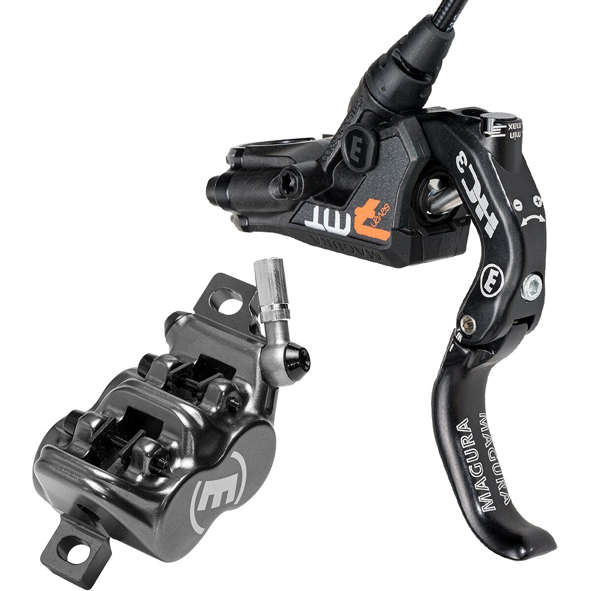 Image of Magura USA MT7 HC3 Disc Brake Black/Orange, Left or Right