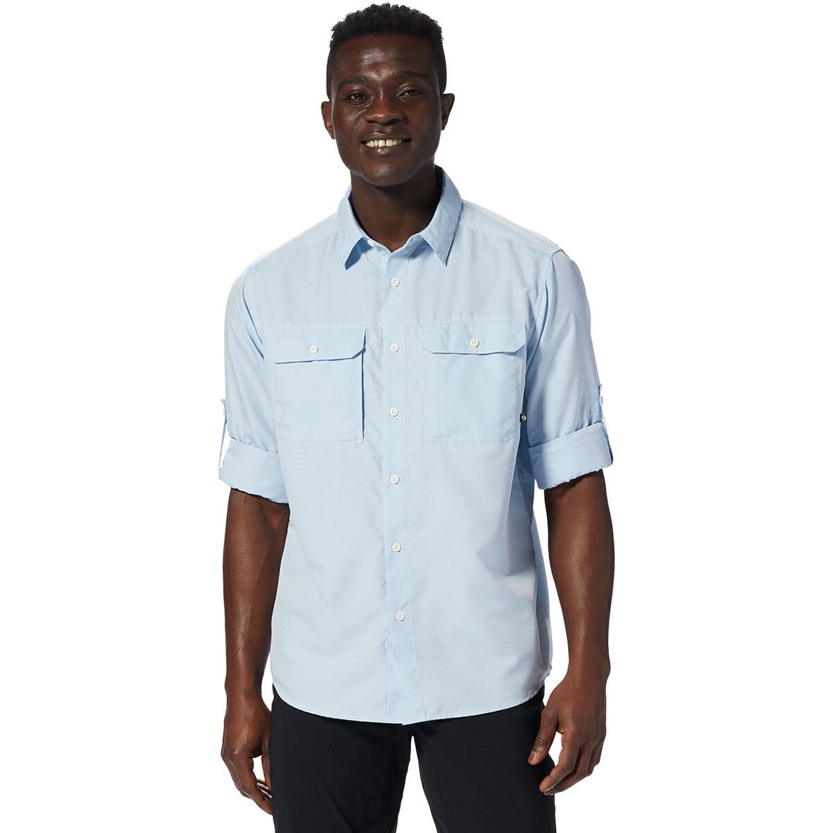 Mountain Hardwear Canyon Long-Sleeve Shirt - Men's Blue Chambray, LT
