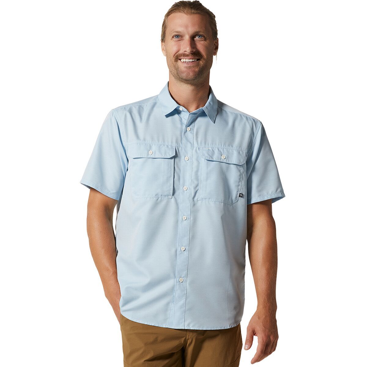 Mountain Hardwear Canyon Short-Sleeve Shirt - Men's Blue Chambray, L