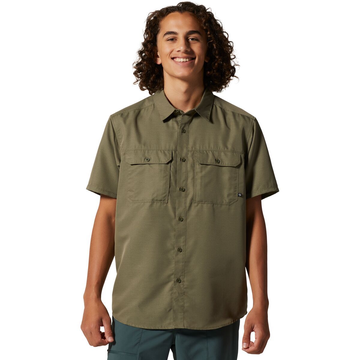 Mountain Hardwear Canyon Short-Sleeve Shirt - Men's Stone Green, 3XLT
