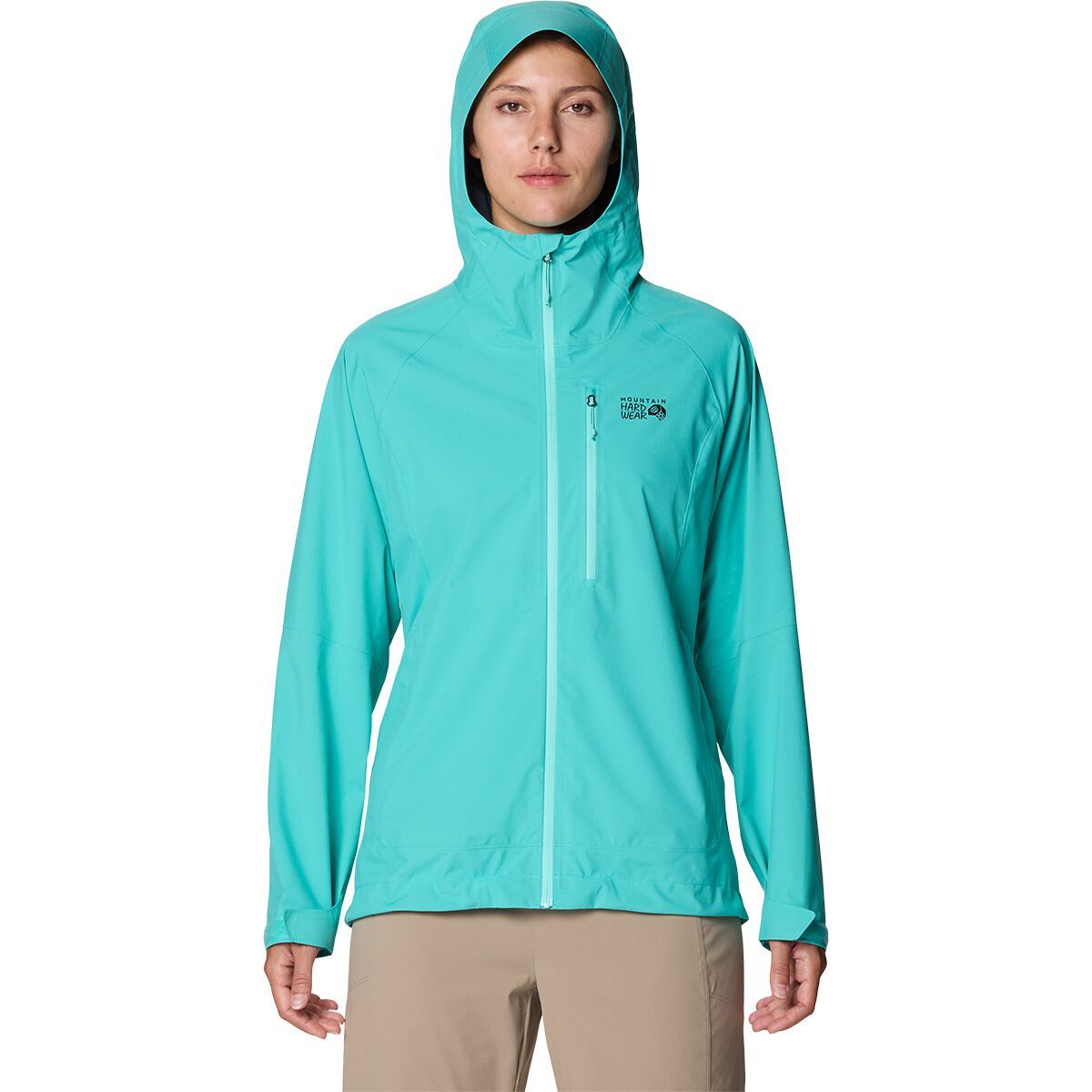 Image of Mountain Hardwear Stretch Ozonic Jacket - Women's Aqua Marina, XS