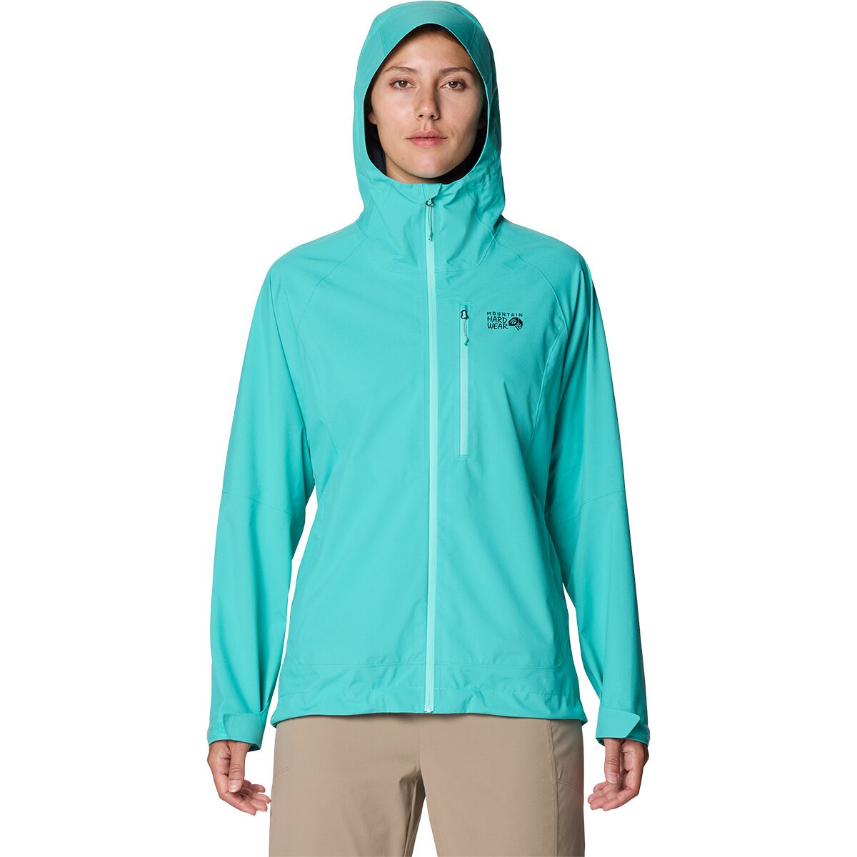 Image of Mountain Hardwear Stretch Ozonic Jacket - Women's Aqua Marina, L