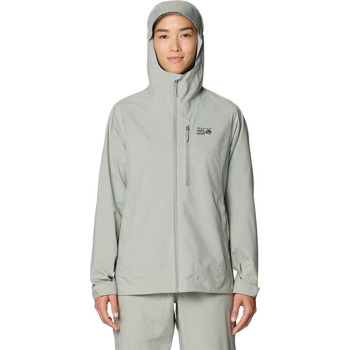 Image of Mountain Hardwear Stretch Ozonic Jacket - Women's Half Moon Grey, S