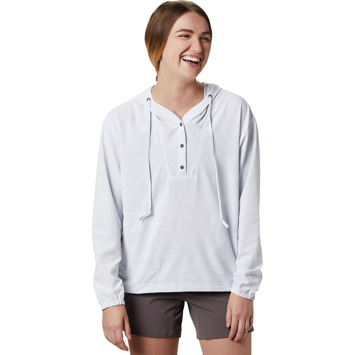 Mountain Hardwear Mallorca Stretch Long-Sleeve Shirt - Women's Zinc, L