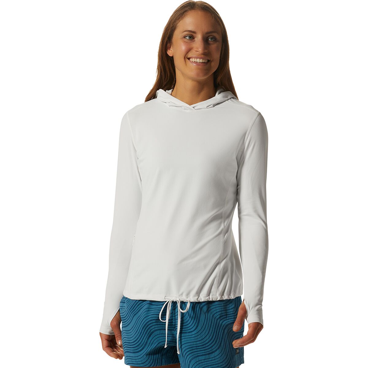 Image of Mountain Hardwear Crater Lake Long-Sleeve Hoodie - Women's Fogbank, L