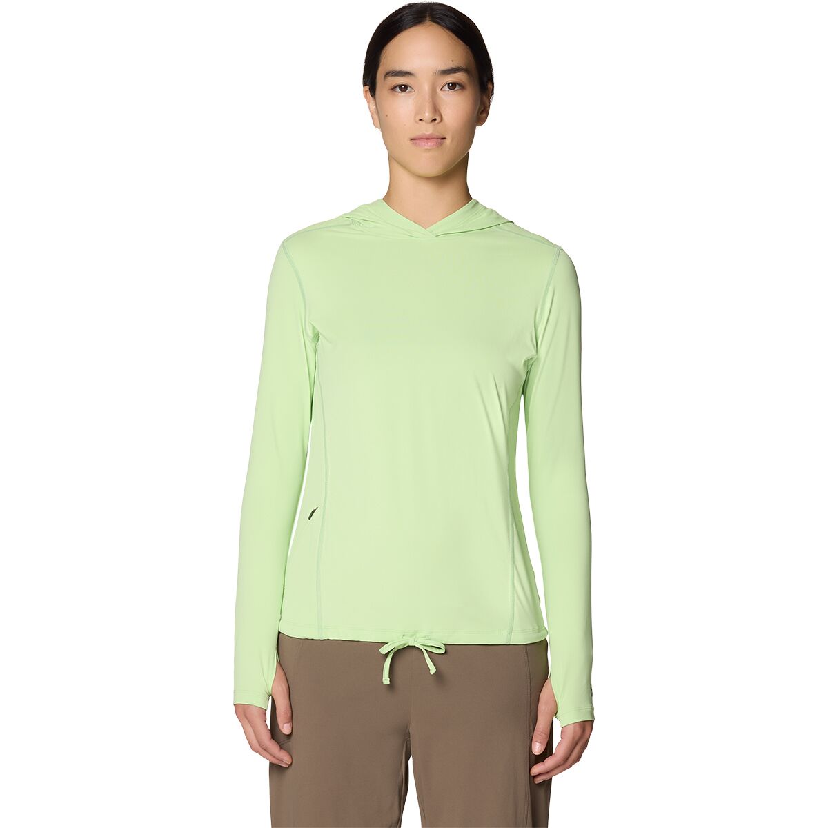 Image of Mountain Hardwear Crater Lake Long-Sleeve Hoodie - Women's Frozen In Lime, S