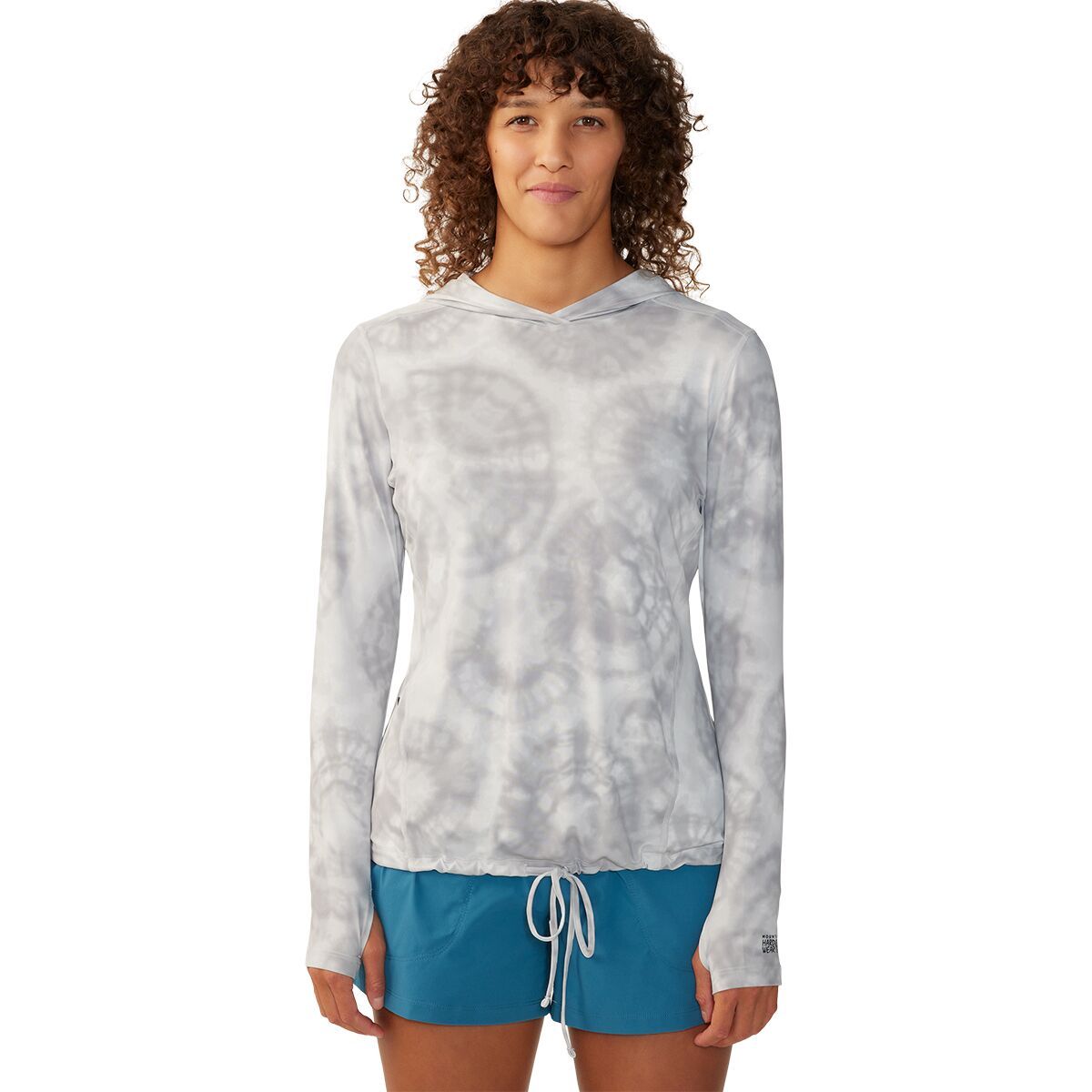 Mountain Hardwear Crater Lake Long-Sleeve Hoodie - Women's Grey Ice Spore Dye Print, 3X