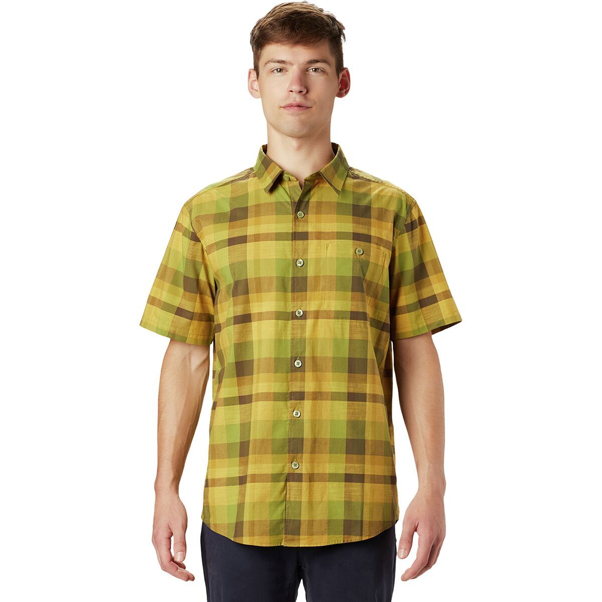 Mountain Hardwear Big Cottonwood Short-Sleeve Shirt - Men's Just Green, XL
