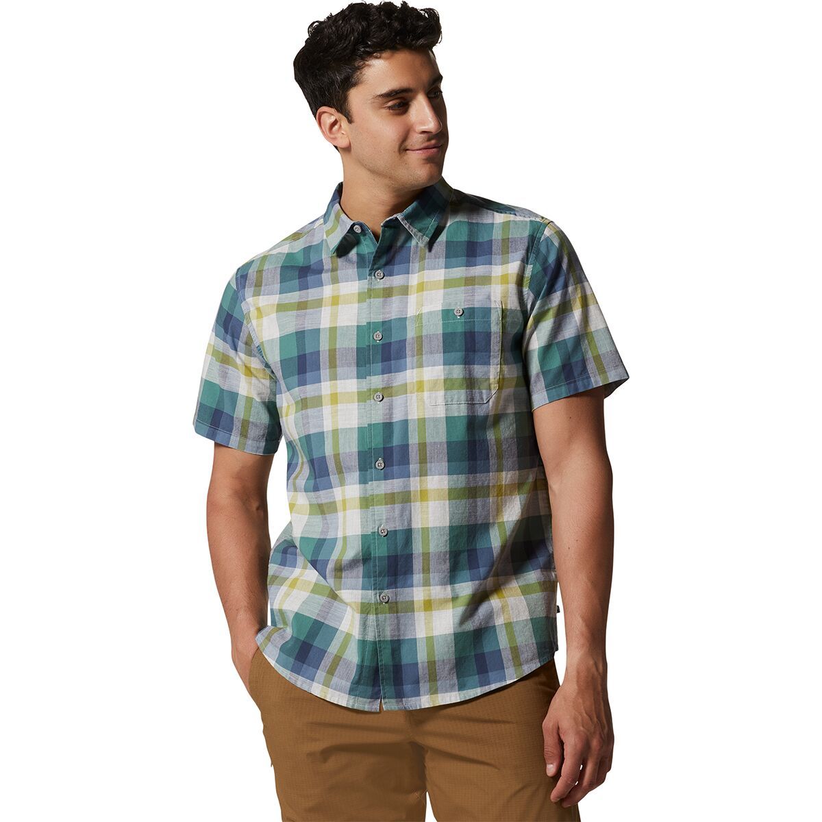 Mountain Hardwear Big Cottonwood Short-Sleeve Shirt - Men's Mint Palm, XXL