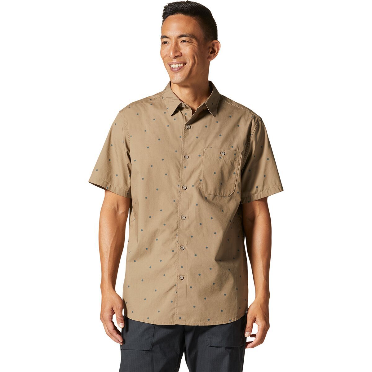 Mountain Hardwear Big Cottonwood Short-Sleeve Shirt - Men's Trail Dust Micro Sun Dot Print, L