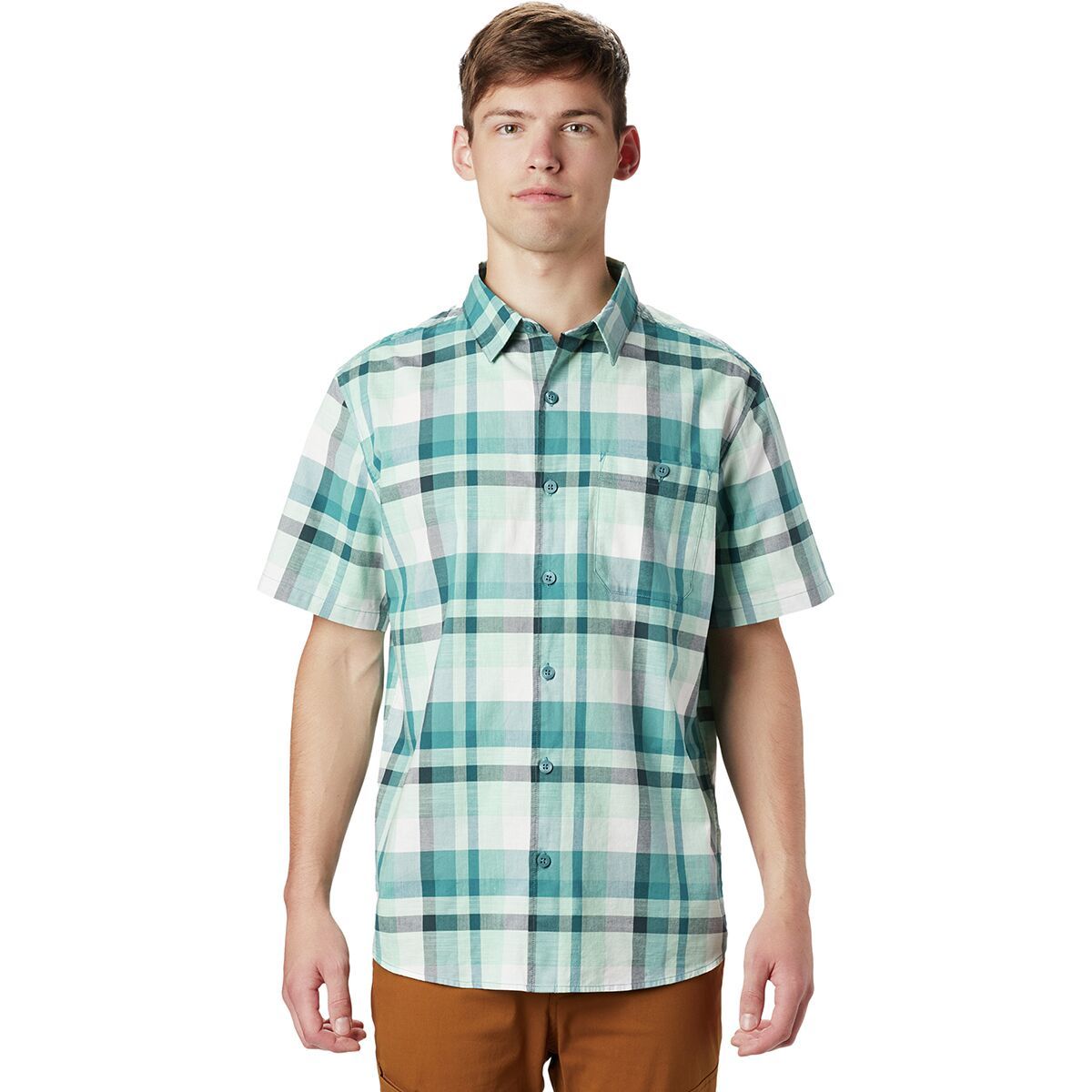 Mountain Hardwear Big Cottonwood Short-Sleeve Shirt - Men's Washed Turq, S